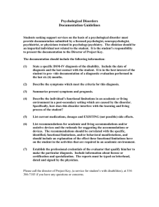 Psychological Disorders