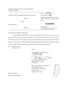 Facebook Complaint