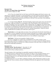 Mexican-American War: Anti-War Sentiment Documents