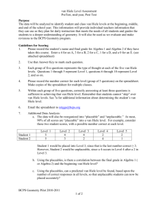 Van Hiele Geometry Assessment: Levels & Scoring