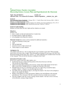 Sun and Shadows: Lesson Plans & Experiments for Grades 4-5