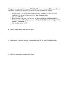 Cost of Capital Problem