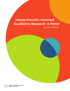 Intersectionality-Informed Qualitative Research: A Primer