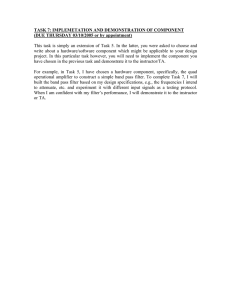 TASK 7: IMPLEMETATION AND DEMONSTRATION OF COMPONENT