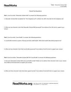 Bell & Braille: Paired Text Reading Comprehension