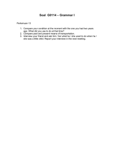 – Grammar I Soal  G0114