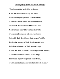 Romeo and Juliet Prologue: Summary & Themes