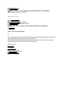 Hi FYI Got a call from Michelle Stone - Minister Wong’s office...