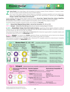 Zimmer Dental Implant Components Compatibility Guide