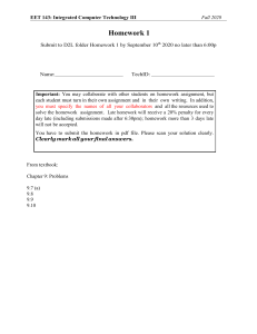 EET 143 Homework 1: Integrated Computer Technology