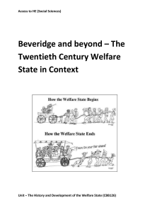 Welfare State History: Beveridge & 20th Century Context