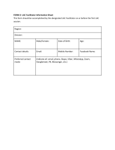 LAC Facilitator Information Sheet