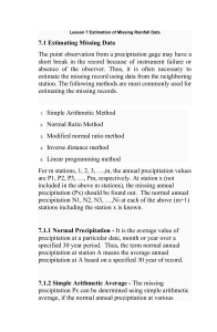 Estimating Missing Rainfall Data: Methods & Examples