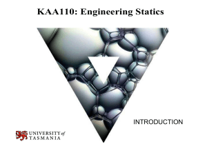 Engineering Statics KAA110: Course Introduction