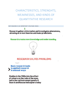 Quantitative Research: Characteristics, Strengths & Weaknesses
