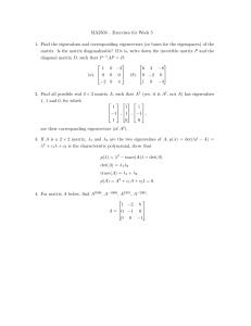 Linear Algebra Exercises: Eigenvalues, Diagonalization, Matrix Powers