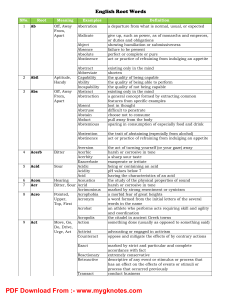 English Root Words: Definitions & Examples