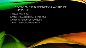 Science & Computer Development Presentation Guide