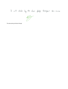 Class Pledge Document