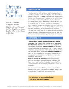 Dreams Within Conflict: Relationship Worksheet