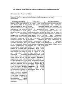 Social Media & Adult Vaccination: A Research Report