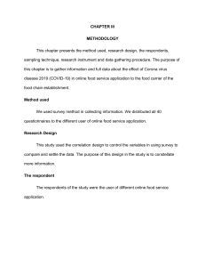 COVID-19 Impact on Online Food Service: Research Methodology