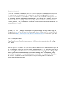Research Methodology: Audit & Governance Study