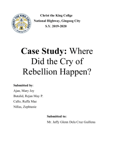 Cry of Rebellion Case Study: Balintawak vs. Pugad Lawin