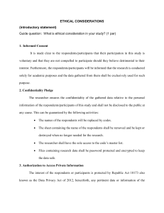 Research Ethics: Informed Consent & Confidentiality