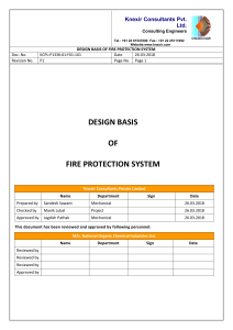 Fire Protection System Design Basis Report