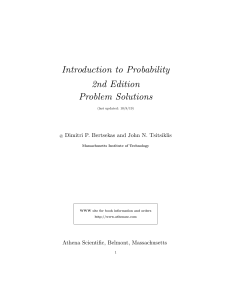 Probability Problem Solutions 2nd Edition