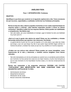 Análisis FODA Personal: Fortalezas, Debilidades, Amenazas y Oportunidades