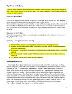 Accounting Students' Academic Performance Factors