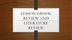 Book & Literature Review Guide