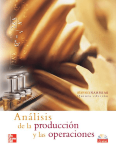 Análisis de la Producción y Operaciones: Libro de Texto