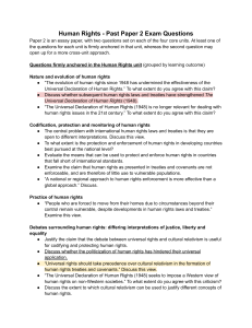 Human Rights Exam Questions: Past Paper 2