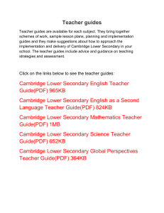Cambridge Lower Secondary Teacher Guides