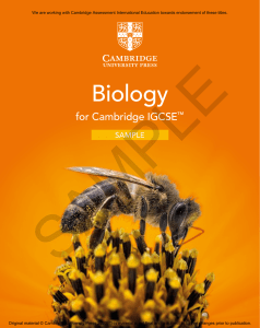 Cambridge IGCSE Biology Coursebook Sample