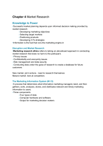 Market Research & MIS Presentation