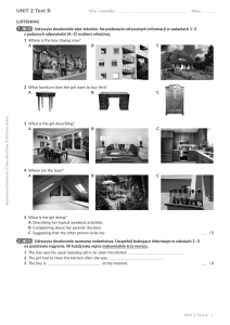 Test z języka angielskiego dla ósmej klasy