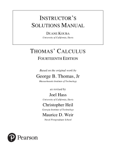 Manual de Soluciones Cálculo Thomas 14a Edición