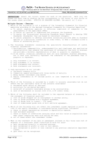 FAR Final Pre-Board Exam: CPA Review