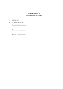 referat futbol ns