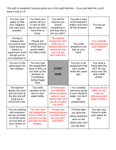 Academic Honesty Scenarios: Ethics Activity