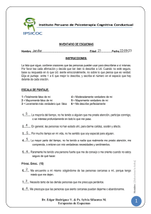 Inventario de Esquemas: Autoevaluación Psicológica