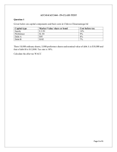 WACC Calculation Test