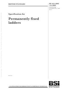 BS 4211:2005+A1:2008: Fixed Ladder Specification