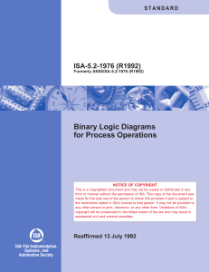 ISA-5.2 Binary Logic Diagrams Standard for Process Operations