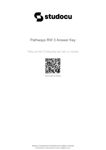 Pathways RW 3 Answer Key: Social Relationships